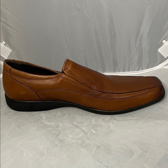 Asher Green Classic Camel Brown Genuine Leather Slip On Loafers - Size 10 main image 10